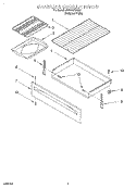 DRAWER AND BROILER Diagram and Parts List for 4RF315PXGQ0  Whirlpool Range