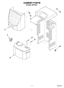 CABINET PARTS Diagram and Parts List for AD40USL3  Whirlpool Dehumidifier