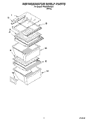 REFRIGERATOR SHELF Diagram and Parts List for TS22AFXKQ04  Estate Refrigerator