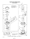 PUMP AND MOTOR Diagram and Parts List for DU9450XT0  Whirlpool Dishwasher