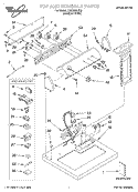 TOP AND CONSOLE, LIT/OPTIONAL Diagram and Parts List for LGQ8000JQ2  Whirlpool Dryer