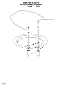 HEATER PARTS Diagram and Parts List for KUDC02IRBL0  KitchenAid Dishwasher