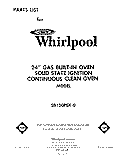 SECTION Diagram and Parts List for SB130PEK0  Whirlpool Wall Oven