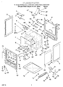 CHASSIS Diagram and Parts List for GR399LXGT1  Whirlpool Range