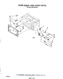 OVEN DOOR AND LATCH Diagram and Parts List for MW3500XW0  Whirlpool Microwave