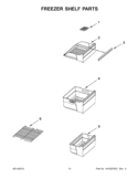 FREEZER SHELF PARTS Diagram and Parts List for KBWG11NCSS00  KitchenAid Refrigerator