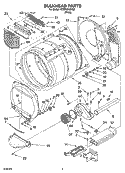 BULKHEAD PARTS, OPTIONAL PARTS (NOT INCLUDED) Diagram and Parts List for YCEP2760KQ2  Whirlpool Dryer