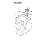 COOK TOP Diagram and Parts List for RF3000XPW0  Whirlpool Range