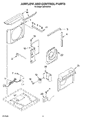 AIR FLOW AND CONTROL Diagram and Parts List for ACQ184XL0  Whirlpool Air Conditioner