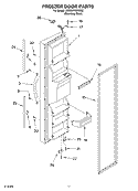 FREEZER DOOR PARTS Diagram and Parts List for 3XES0FHGKS02  Whirlpool Refrigerator