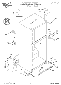 CABINET, LITERATURE Diagram and Parts List for ET21UKXJT01  Whirlpool Refrigerator