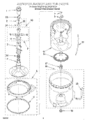 AGITATOR, BASKET AND TUB Diagram and Parts List for GSQ9310HQ0  Whirlpool Washer