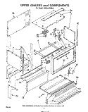 UPPER CHASSIS AND COMPONENTS Diagram and Parts List for RM955PXKW0  Whirlpool Microwave Oven Combo