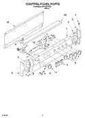 CONTROL PANEL PARTS, OPTIONAL PARTS Diagram and Parts List for RF4700XEW9  Whirlpool Range