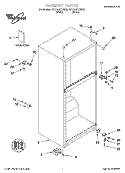 CABINET PARTS Diagram and Parts List for YET14JKYJW00  Whirlpool Refrigerator