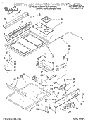 COOKTOP AND CONTROL PANEL Diagram and Parts List for SS385PEBQ1  Whirlpool Range