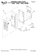 CONTROL PANEL PARTS Diagram and Parts List for MH3185XPS1  Whirlpool Microwave