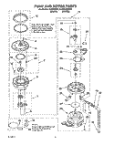 PUMP AND MOTOR Diagram and Parts List for KUDF230BWH0  KitchenAid Dishwasher