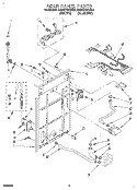 REAR PANEL Diagram and Parts List for KAWE742BAL0  KitchenAid Washer