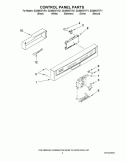 CONTROL PANEL PARTS Diagram and Parts List for GU2800XTVB1  Whirlpool Dishwasher