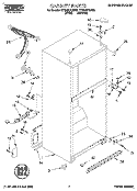 CABINET Diagram and Parts List for RT20AKXDN00  Roper Refrigerator