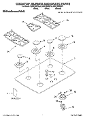 SECTION Diagram and Parts List for KGCC505HWH2  KitchenAid Cooktop
