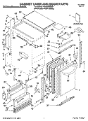 CABINET LINER AND DOOR PARTS Diagram and Parts List for KUIA18PNLS2  KitchenAid Ice Maker