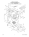OVEN DOOR Diagram and Parts List for 1233^1A  Whirlpool Range