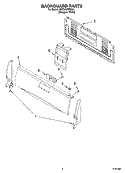 Part Location Diagram of 6610445 Whirlpool Electronic Clock with Overlay - White