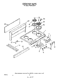 SECTION Diagram and Parts List for RGE3210W0  Whirlpool Range