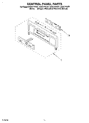 CONTROL PANEL Diagram and Parts List for GBD277PDT7  Whirlpool Wall Oven