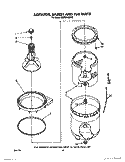 AGITATOR, BASKET AND TUB Diagram and Parts List for CA2751XWW0  Whirlpool Washer