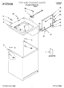 TOP AND CABINET, LITERATURE Diagram and Parts List for CAWB427JQ0  Crosley Washer