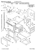 OVEN Diagram and Parts List for KEBS278DBS10  KitchenAid Wall Oven