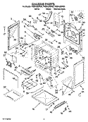 CHASSIS PARTS Diagram and Parts List for YKERA205PB6  KitchenAid Range
