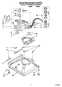 MACHINE BASE PARTS Diagram and Parts List for CAWS953RB1  Crosley Washer