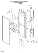 REFRIGERATOR DOOR Diagram and Parts List for 3ED27DQXBW00  Whirlpool Refrigerator