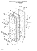 REFRIGERATOR DOOR Diagram and Parts List for 4YED20TKFN02  Whirlpool Refrigerator