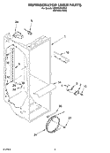 REFRIGERATOR LINER PARTS Diagram and Parts List for KSBP25FKSS00  KitchenAid Refrigerator