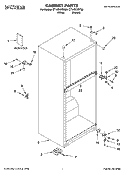 CABINET PARTS Diagram and Parts List for CT14SKXSQ00  Crosley Refrigerator