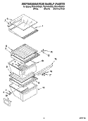 REFRIGERATOR SHELF PARTS Diagram and Parts List for TS25AGXNS00  Estate Refrigerator