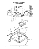 MACHINE BASE Diagram and Parts List for KAWE564WWH2  KitchenAid Washer
