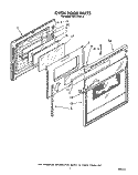 OVEN DOOR Diagram and Parts List for RS677PXV2  Whirlpool Range