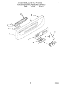 CONTROL PANEL Diagram and Parts List for KUDI24SEWH5  KitchenAid Dishwasher