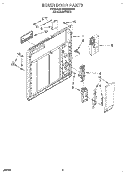 INNER DOOR Diagram and Parts List for DP8500XBN0  Whirlpool Dishwasher