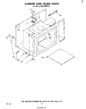 CABINET AND HINGE Diagram and Parts List for RM278BXP0  Whirlpool Microwave Oven Combo