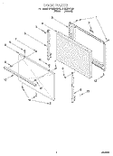 DOOR, LIT/OPTIONAL Diagram and Parts List for SF3020SGW0  Whirlpool Range