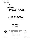 SECTION Diagram and Parts List for LE5800XMW0  Whirlpool Dryer