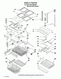 SHELF PARTS Diagram and Parts List for KBFS25EWMS6  KitchenAid Refrigerator