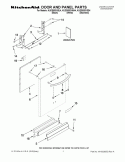 DOOR AND PANEL PARTS Diagram and Parts List for KUDS50SVBL4  KitchenAid Dishwasher